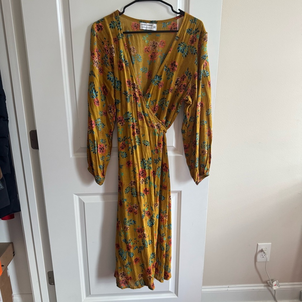Faithfull the Brand x Anthropologie Le Figuaro Wrap Dress Long Sleeve - Picture 8 of 14